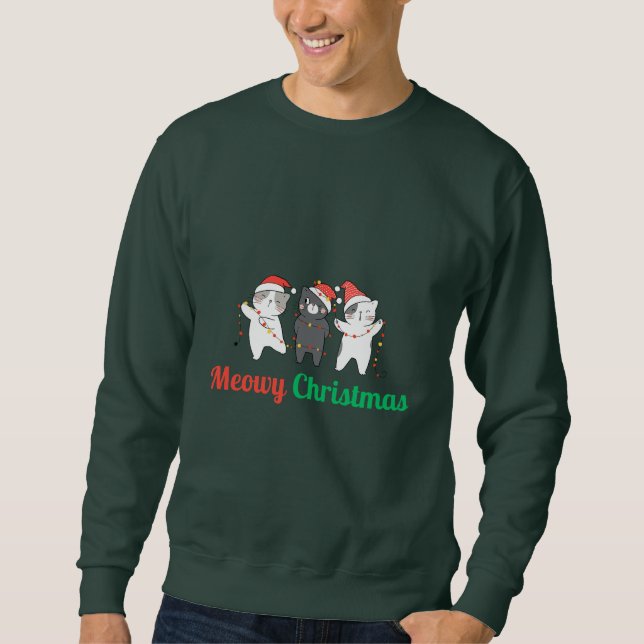 Meowy Christmas Sweatshirt (Front)