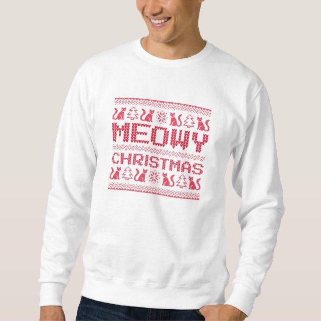 Meowy Christmas Sweatshirt (Front)