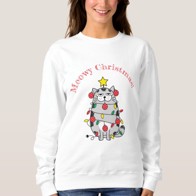 Meowy Christmas  Sweatshirt (Front)