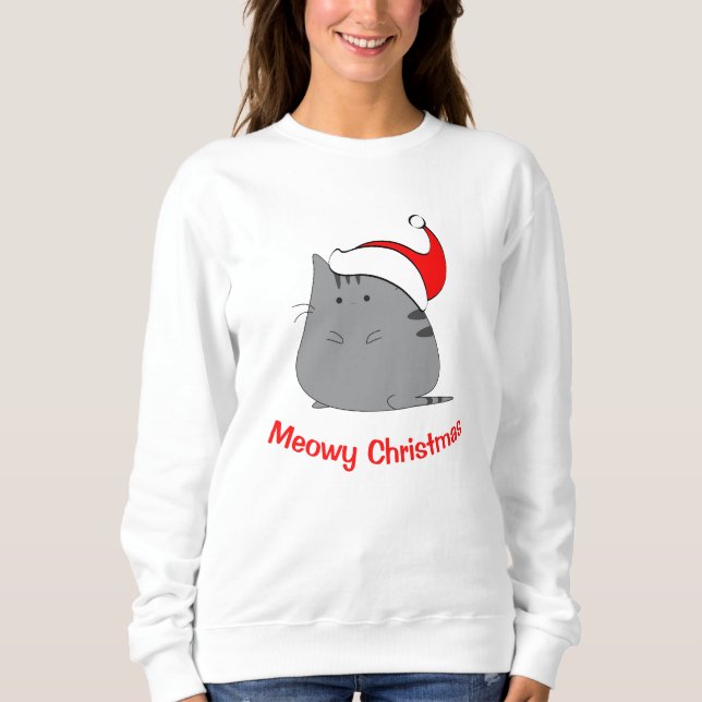 Meowy Christmas sweatshirt (Front)