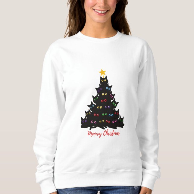 Meowy Christmas Sweatshirt (Front)