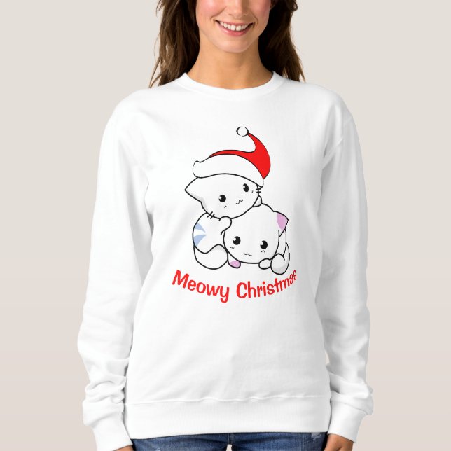 Meowy Christmas Sweatshirt (Front)