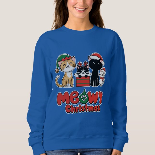 Meowy Christmas Sweatshirt (Front)