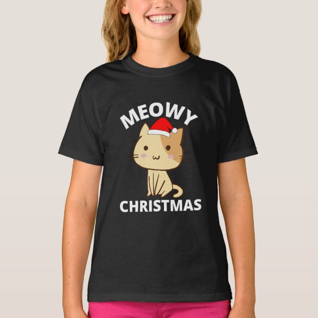 Meowy Christmas      T-Shirt (Front)