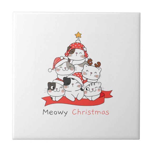 meowy christmas tile (Front)