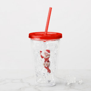 Meowy Christmas Toast Acrylic Tumbler