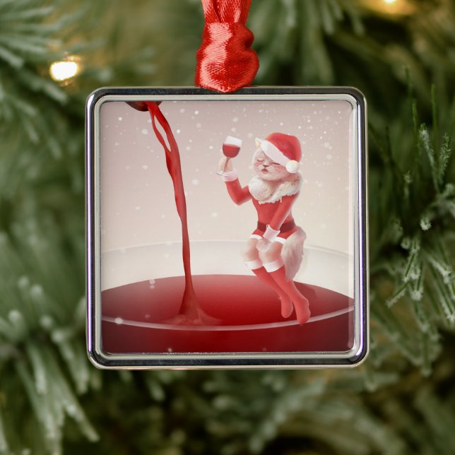 Meowy Christmas Toast Metal Tree Decoration (Tree)