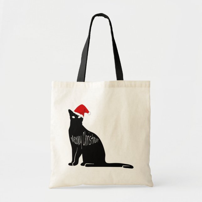 Meowy Christmas Tote Bag (Front)