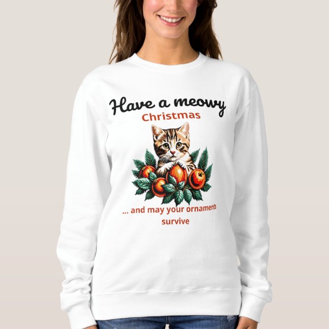 Meowy Christmas Unisex Sweatshirt (Front)