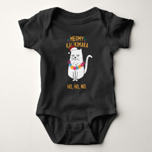 Meowy Kalikimaka - Funny Cat Christmas  Baby Bodysuit