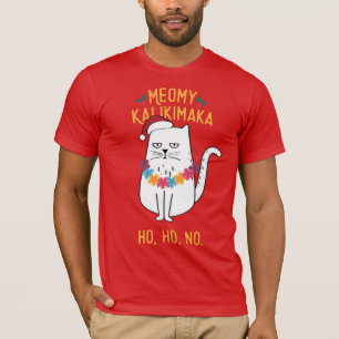 Meowy Kalikimaka - Funny Cat Christmas T-Shirt