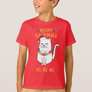 Meowy Kalikimaka - Funny Cat Christmas T-Shirt