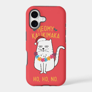 Meowy Kalikimaka Funny Cat Santa Hat Christmas