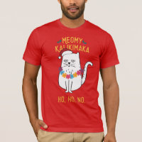 Meowy Kalikimaka Funny Cat Santa Hat Christmas