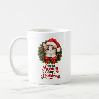 Meowy Little Christmas Cute Cat Holiday Mug