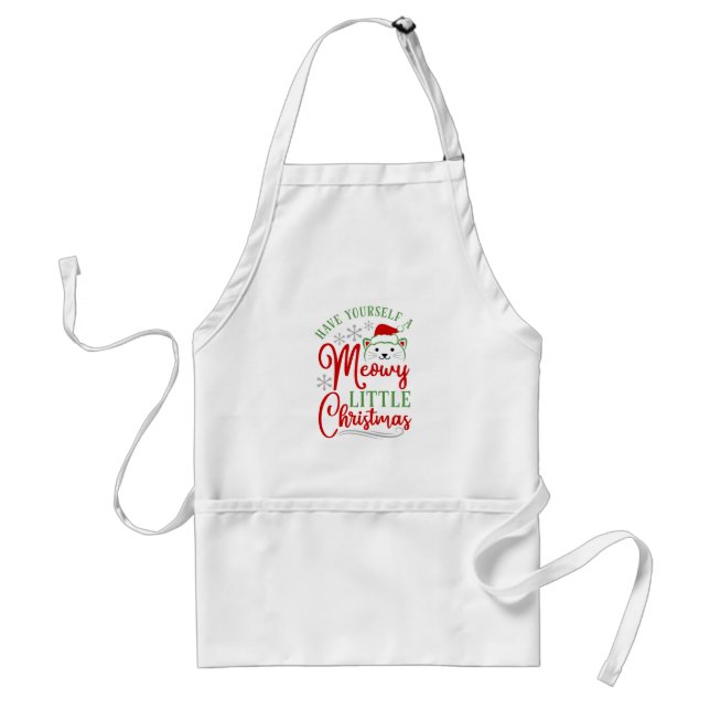 Meowy Little Christmas Standard Apron (Front)