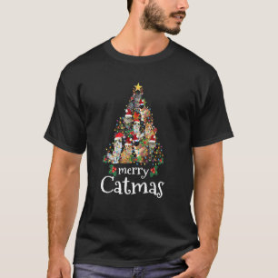 Meowy Merry Catmas Cute Christmas Cat Christmas T-Shirt
