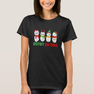 Meowy Merry Catmas Cute Christmas Cat Christmas T-Shirt