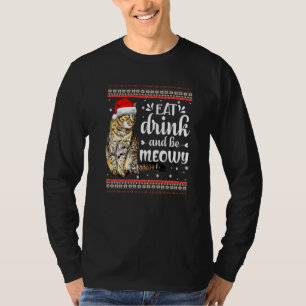Meowy Tabby Cat Ugly Christmas Cat Sweater Jumper