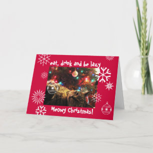 Meowy x-mas holiday card