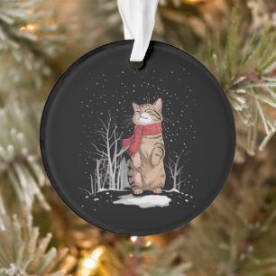 Meowy Xmas Cats Christmas Snow Kitten Funny Gift Ornament