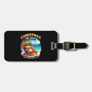 Meowy Xmas Summer Christmas In July Chillin Cool C Luggage Tag