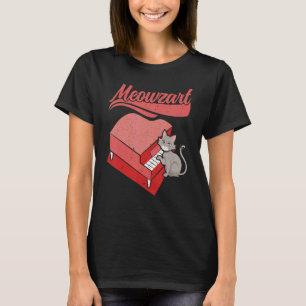 Meowzart Musical Instrument Musician Pianist Cat P T-Shirt
