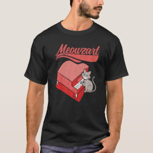 Meowzart Musical Instrument Musician Pianist Cat P T-Shirt