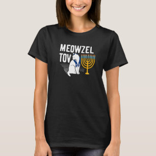 Meowzel Tov  Cat Chanukah Hanukkah Jewish Holiday T-Shirt