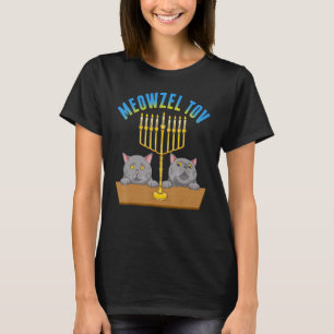 Meowzel Tov Cat Jewish Mazel Tov Hanukah Fun Tra T-Shirt