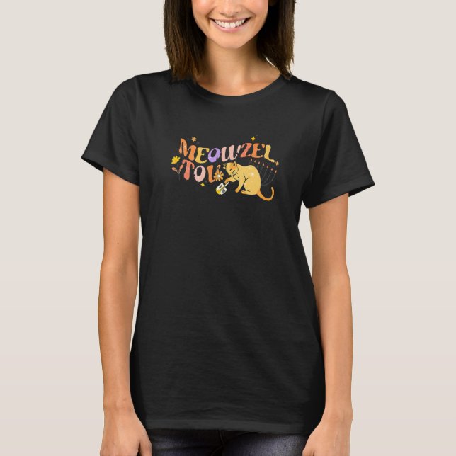 Meowzel Tov Chanukah Jewish Cat Owner Ugly Hanukka T-Shirt (Front)
