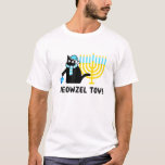 Meowzel Tov Funny Hanukkah Black Cat Funny Jewish T-Shirt<br><div class="desc">Meowzel Tov Funny Hanukkah Black Cat Funny Jewish</div>