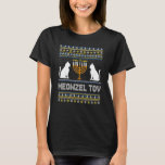 meowzel tov jewish cat menorah hanukkah chanukah c T-Shirt<br><div class="desc">meowzel tov jewish cat menorah hanukkah chanukah christmas 1.</div>