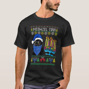 Meowzel Tov Ugly Hanukkah Sweater Cat Chanukah Jew