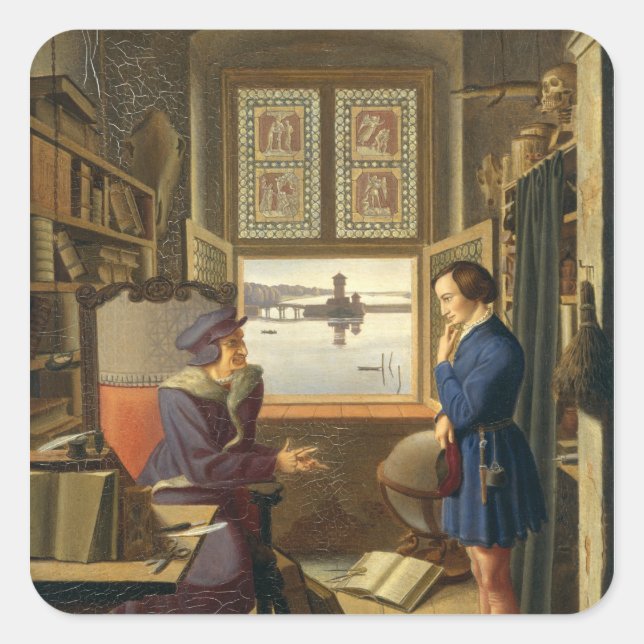 Mephisto and the Student, 1828 Square Sticker (Front)