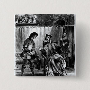 Mephistopheles and the Pupil 15 Cm Square Badge