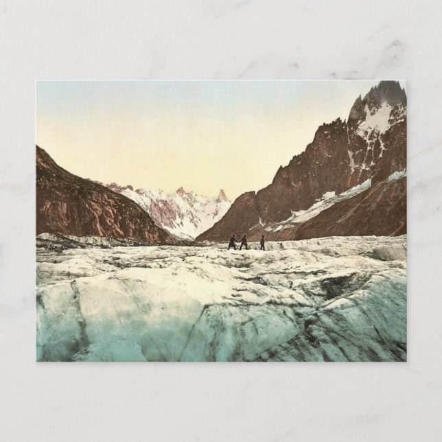 Mer de Glace, Mont Blanc, Chamonix Valley, France Postcard (Front)