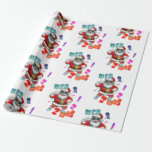 Mer rizz mas - Christmas Rizz funny Santa Wrapping Paper