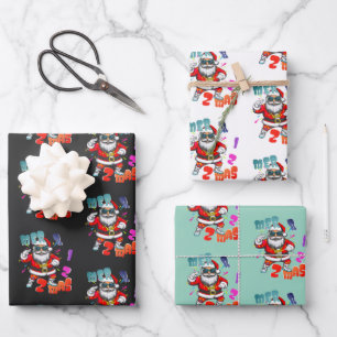 Mer rizz mas - Christmas Rizz funny Santa  Wrapping Paper Sheet