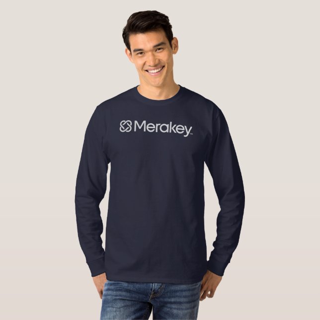Merakey Logo Navy Long-Sleeve T-Shirt (Front Full)