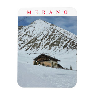 Merano mountain view fridge magnet