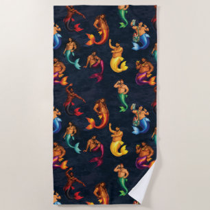 Merbear Lagoon Beach Towel