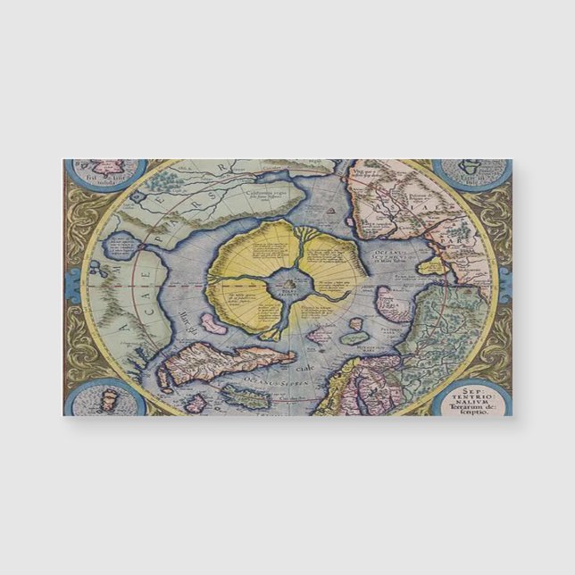 Mercator Map Magnetic Card (Front)