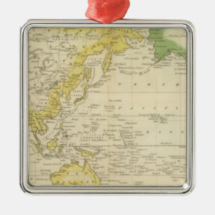 Mercator's Chart 2 Metal Tree Decoration