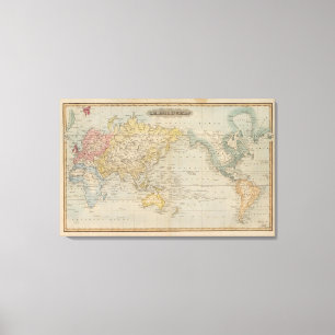 Mercator's Chart Canvas Print