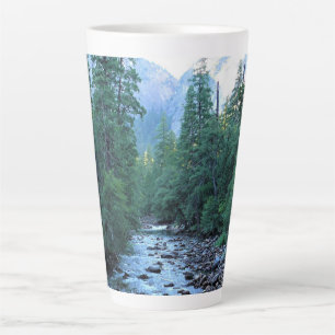 Merced River by Happy Isles, Yosemite, CA Latte Mug
