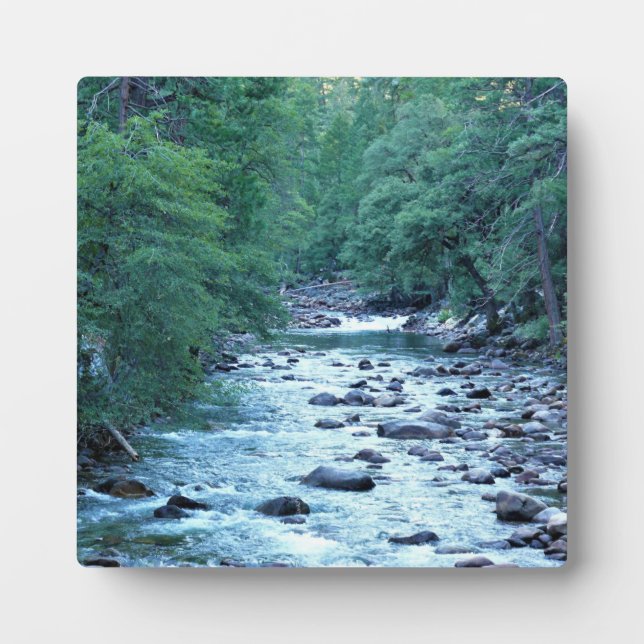 Merced River by Happy Isles, Yosemite, CA Plaque (Front)
