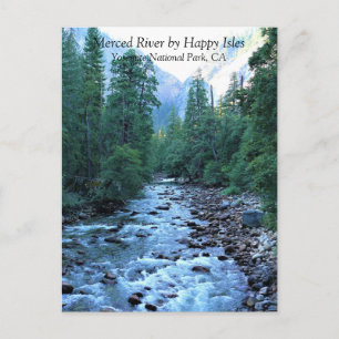 Merced River by Happy Isles, Yosemite, CA Postcard