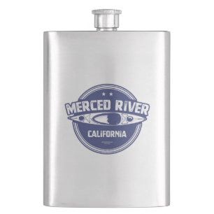 Merced River California Kayaking Hip Flask