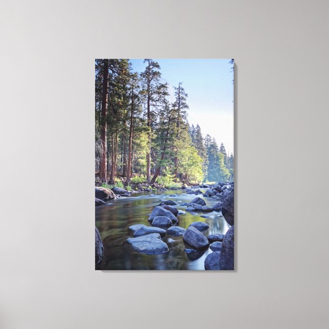 Merced River | Yosemite National Park at Sunrise Canvas Print (Front)